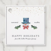 prettige feestdagen | Klassieke kerst met minimale Bedankjes Labels (Voorkant)