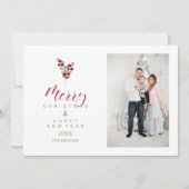 Prettige feestdagen Klassieke kerstfoto (Voorkant)