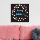 Prettige feestdagen Kleurrijke en feestelijke kers Canvas Afdruk (Insitu (Woonkamer))