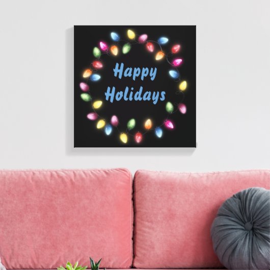 Prettige feestdagen Kleurrijke en feestelijke kers Canvas Afdruk (Insitu (Woonkamer))