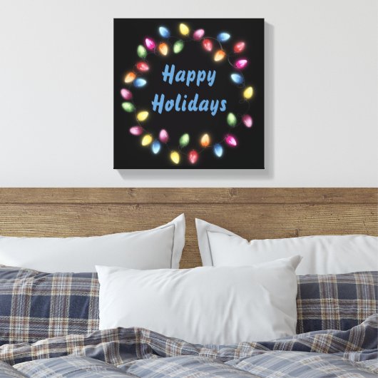Prettige feestdagen Kleurrijke en feestelijke kers Canvas Afdruk (Insitu (Slaapkamer))