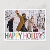 Prettige feestdagen Kleurrijke Schattigee Retro St (Voorkant)