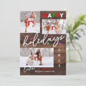 Prettige feestdagen Kleurrijke Sprankelende Lichte Kaart (Staand voorkant)