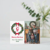 Prettige feestdagen Krans CUSTOM FOTO KERST (Staand voorkant)