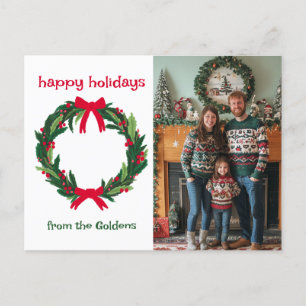 Prettige feestdagen Krans CUSTOM FOTO KERST
