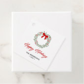 Prettige feestdagen Krans Gepersonaliseerde Gift L Bedankjes Labels (In situ)