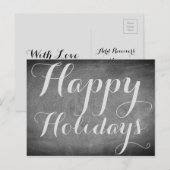 Prettige Feestdagen Krijt Typografie Aangepaste Ka (Voorkant / Achterkant)