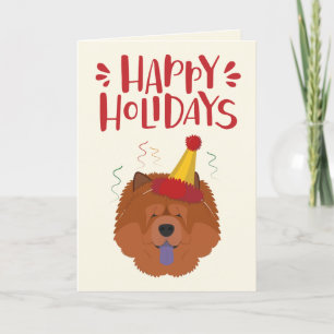 prettige feestdagen - Kute Chow kerst Kaart