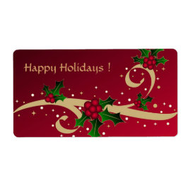 Prettige feestdagen -Label Etiket