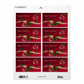 Prettige feestdagen -Label Etiket (Full Sheet)