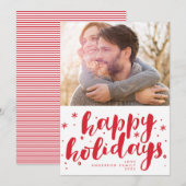 prettige feestdagen Label met briefing Feestdagenkaart (Voorkant / Achterkant)