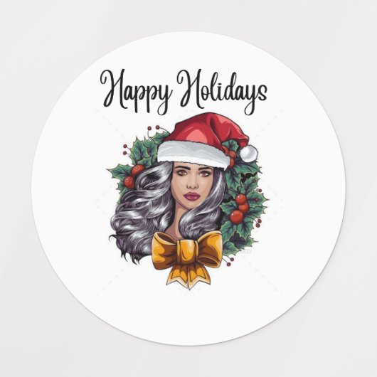 prettige feestdagen labels (Design 2)