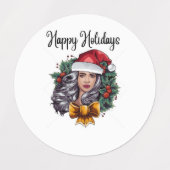 prettige feestdagen labels (Design 1)