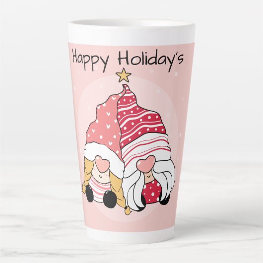 prettige feestdagen Latte Mok (Voorkant)