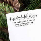 Prettige feestdagen leuk feestelijk eenvoudig reto zelfinktende stempel