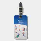 Prettige feestdagen Leuk Trendy Bagagelabel (Voorkant verticaal)