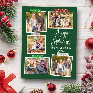 Prettige feestdagen Leuke kalligrafie Briefkaart