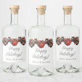 prettige feestdagen likeurfles etiket (Flessen)