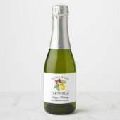 Prettige feestdagen Limoncello Sparkling Wijnetiket (Voorkant)