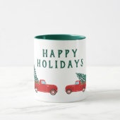 prettige feestdagen Little Pickup Truck-kerstbomen Mok (Midden)