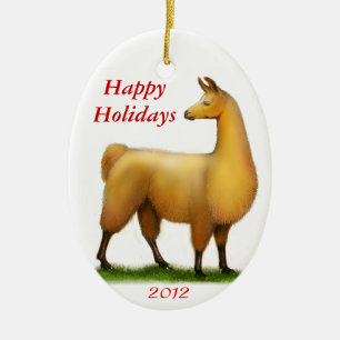 prettige feestdagen  Llama Ornament