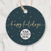 Prettige feestdagen Logo Modern minimalistisch Bedankjes Labels (Voorkant)