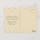 Prettige feestdagen Logo Modern minimalistisch Briefkaart (Achterkant)