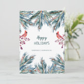 Prettige feestdagen LOGO Rustiek modern Feestdagenkaart (Staand voorkant)