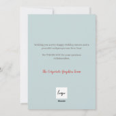 Prettige feestdagen LOGO Rustiek modern Feestdagenkaart (Achterkant)