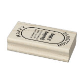 Prettige feestdagen Lozenge Logo Stijl Vet Script Rubberstempel (Stempel)