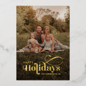 prettige feestdagen Manuscript met Kerstmis Gold (Voorkant)