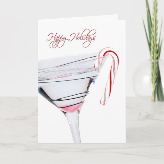 prettige feestdagen Martini Kaart (Voorkant)