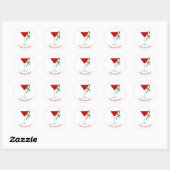 prettige feestdagen Martini Ronde Sticker (Vel)