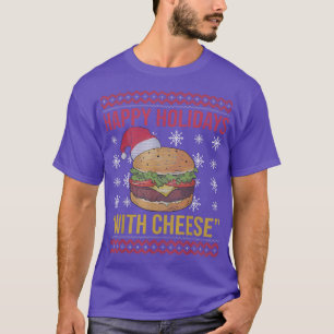 prettige feestdagen met Cheese Funny Hamburger Chr T-shirt