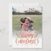 prettige feestdagen met de hand getekende pine Ber Feestdagenkaart (Voorkant)