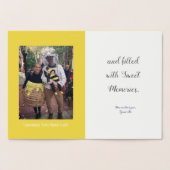 Prettige Feestdagen met een Gouden Bij | Fotokaart Folie Kaarten (Binnen)