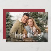 prettige feestdagen met je familiefoto feestdagenkaart (Voorkant / Achterkant)