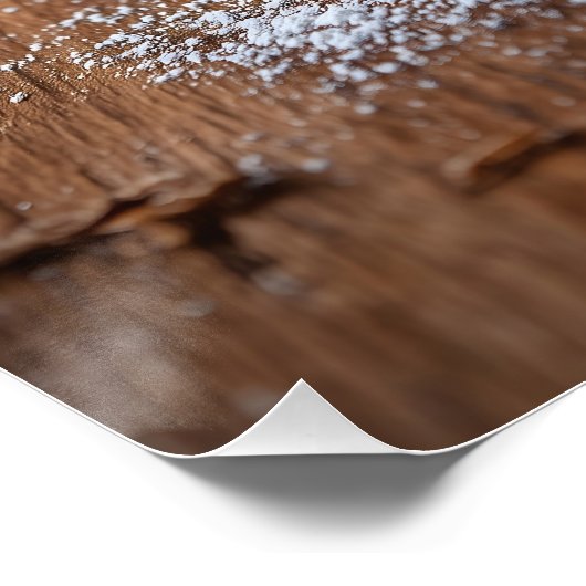 Prettige feestdagen Met sneeuwvlokvormige koekjes Perfect Poster (Hoek)