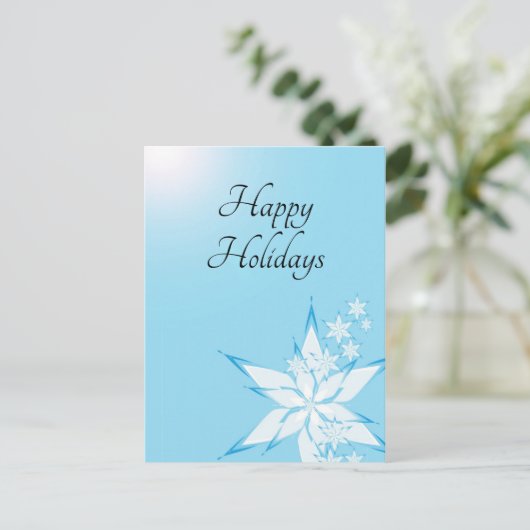 prettige feestdagen met Snowflake Art Briefkaart (Staand voorkant)