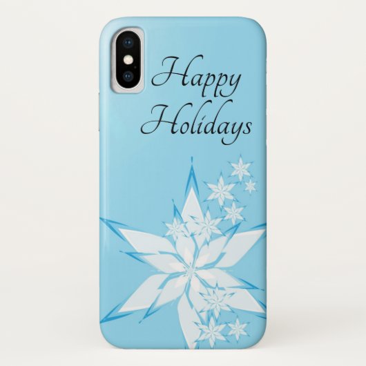 prettige feestdagen met Snowflake Art Case-Mate iPhone Case (Achterkant)