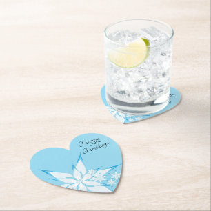 prettige feestdagen met Snowflake Art Kartonnen Onderzetters