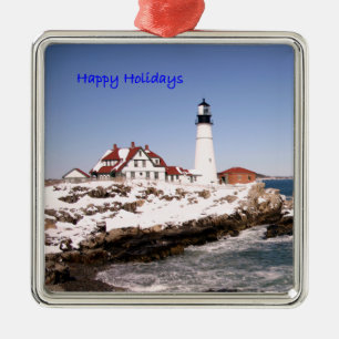 prettige feestdagen metalen ornament