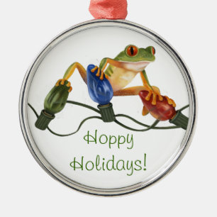 prettige feestdagen metalen ornament
