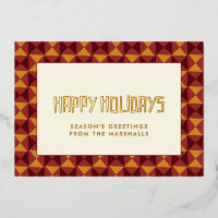 prettige feestdagen middeleeuwse patroon