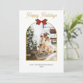 Prettige feestdagen Minimale kerstkaart Kaart (Staand voorkant)