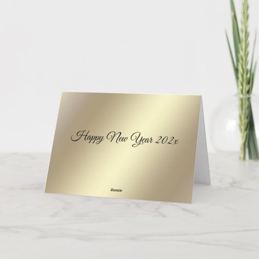 Prettige feestdagen Minimalistisch gouden script (Achterkant)