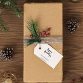 Prettige feestdagen Minimalistisch modern Cadeaulabel