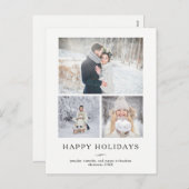 Prettige feestdagen Minimalistisch modern | Drie f (Voorkant / Achterkant)