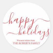 Prettige feestdagen Minimalistisch rood