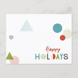 Prettige feestdagen Minimalistische meerkleurige g Briefkaart